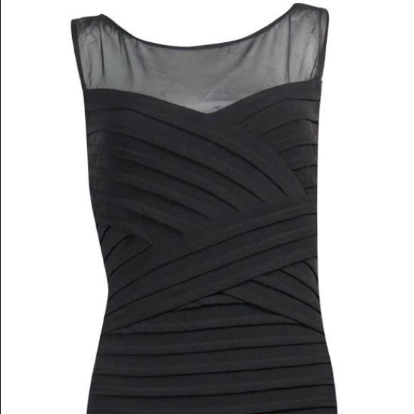 NWOT Calvin Klein Illusion Pleated Jersey Dress - Picture 2 of 4